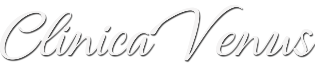Logo-ul Clinica Venus - un design elegant și modern, cu tipografie simplă și curată.